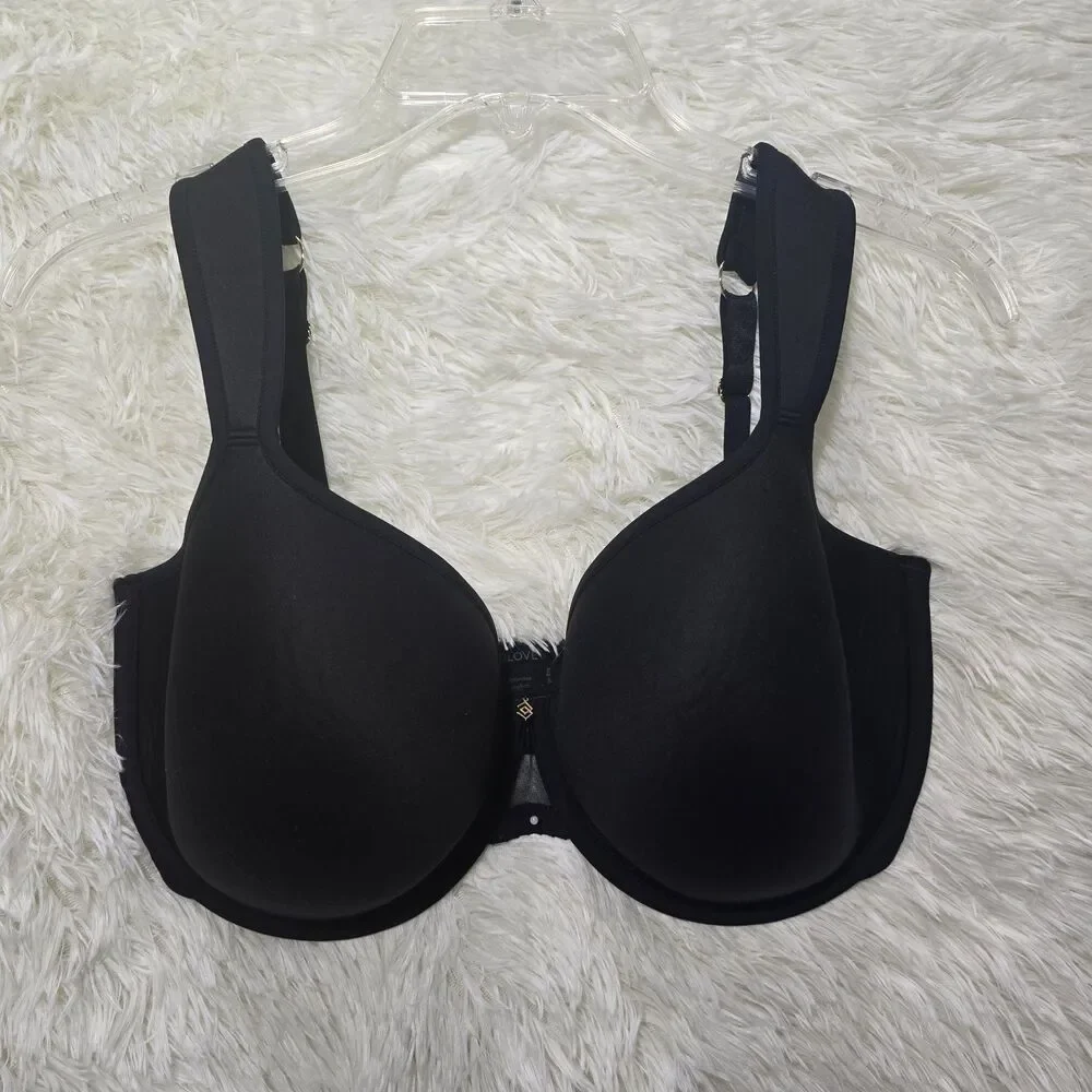 Thirdlove 24/7 Perfect Coverage Bra 36H Wire Black Molded Cups Seamless Busty